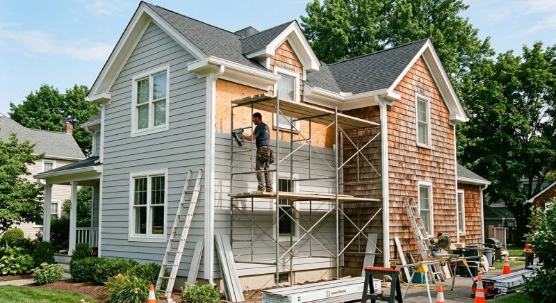 Our team working on Siding Service projects in Richmond, IN